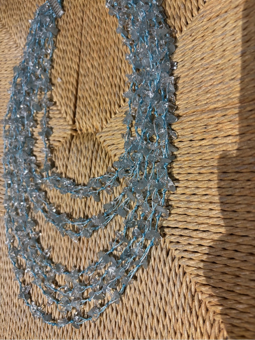 Aqua glass tiered bead Necklace - Women Jewelry - Picture 2 of 8